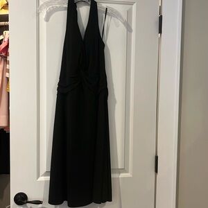 Black House White Market Bback halter LBD with open back.